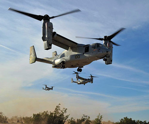 Bell Boeing V-22 Osprey Fleet Surpasses 500,000 Flight Hours 