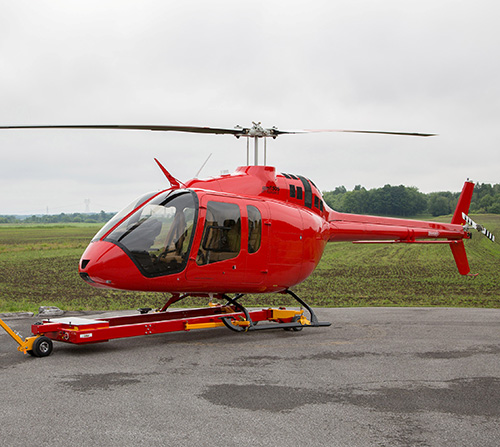 Bell Jet Ranger X on Display in VIP Terminal at Dubai South