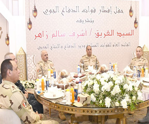 Commander-in-Chief of Egyptian Armed Forces Meets Air Defense Forces Personnel