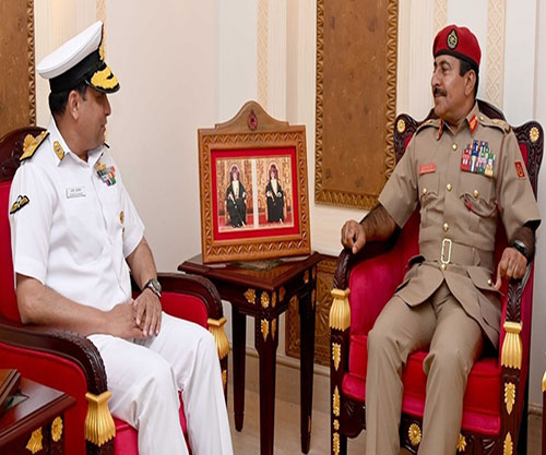 Commander of Indian Navy’s Western Fleet Visits Sultanate of Oman