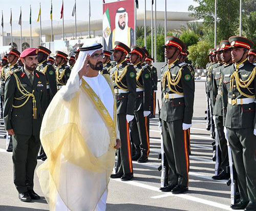 Dubai Ruler Attends Graduation of Zayed II Military College Officers