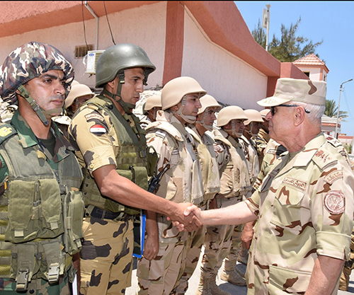 Egypt’s Chief-of-Staff Inspects Security Checkpoints in Sinai
