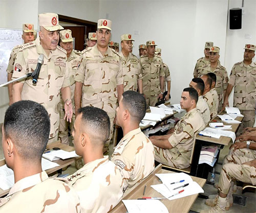 Egyptian Chief of Staff Inspects Specialized Military Institutes for Officers