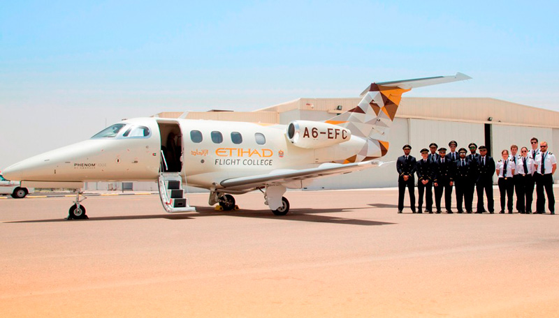 Etihad Flight College Receives First Embraer Phenom 100E Aircraft