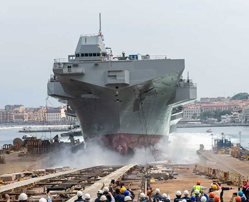Fincantieri Launches Multipurpose Amphibious Unit Trieste 