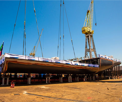 Fincantieri Starts Dry Dock Work on Qatar’s LPD Amphibious Vessel 