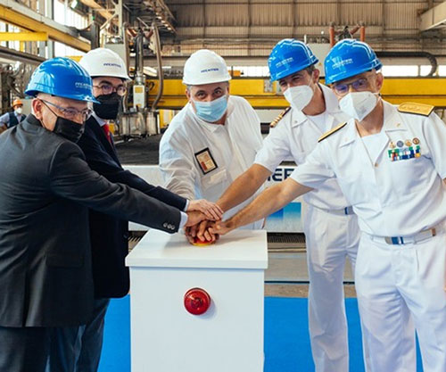 Fincantieri: Steel Cutting of Second LSS Unit for Italian Navy