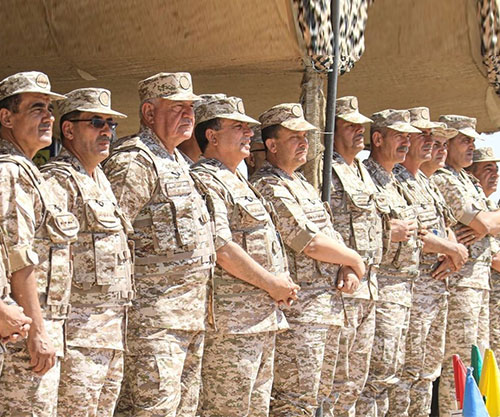 Jordanian Army Chief Attends “Security Fortress” Tactical Exercise