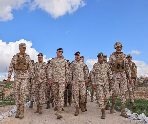 Jordanian Army Chief Inspects Border Guard Units, New Military Courts Headquarters