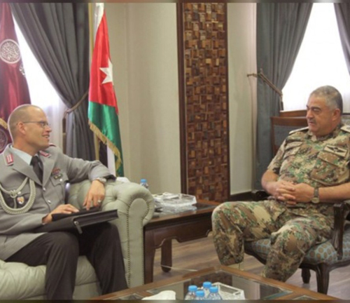 Jordanian Army Chief Receives German Military Delegation