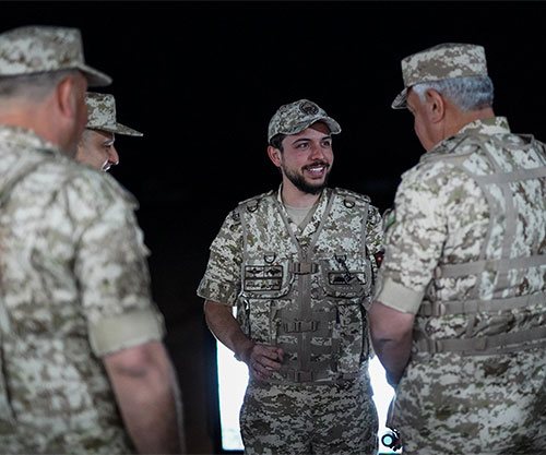 Jordanian Crown Prince Attends Night Tactical Exercise