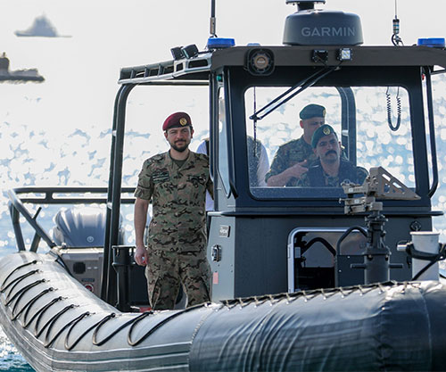 Jordanian Crown Prince Visits Maritime Counterterrorism Team; Attends Cybersecurity Conference