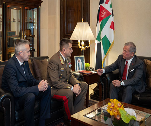 Jordanian King, Chairman of Joint Chiefs of Staff Receive Hungarian Chief of Defense Staff Jordanian King, Chairman of Joint Chiefs of Staff Receive Hungarian Chief of Defense Staff