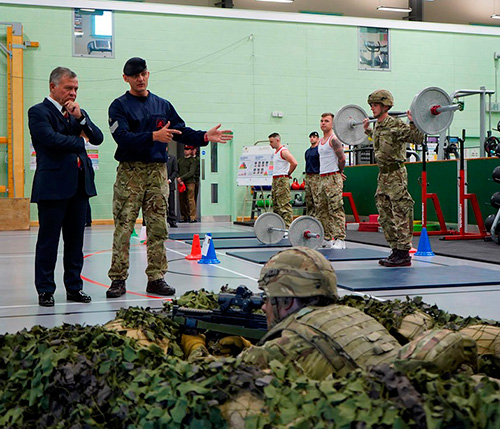 Jordanian King Attends Military Program at British Battalion