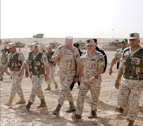 Jordanian King Attends Tactical Military Exercise