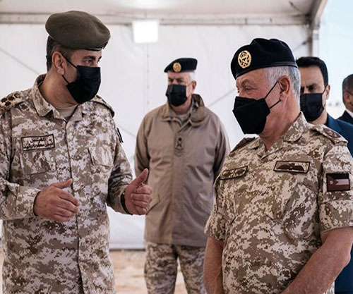 Jordanian King Checks Progress of Armed Forces General Command’s New Premises