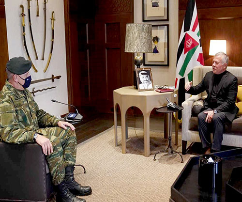 Jordanian King Receives Chief of Hellenic National Defence General Staff 