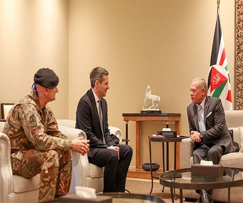 Jordanian King Receives Italy’s Undersecretary of State for Defence, Chief of Defence Staff