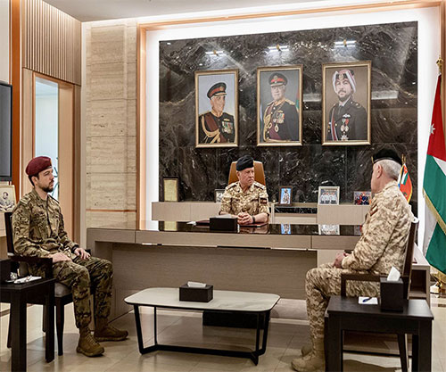 Jordanian King Visits General Command of Armed Forces