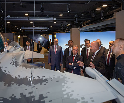 Jordanian King Visits Saab Headquarters in Sweden