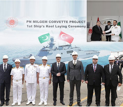 Keel-Laying of 1st MILGEM-Class Corvette for Pakistan Navy Held in Turkey