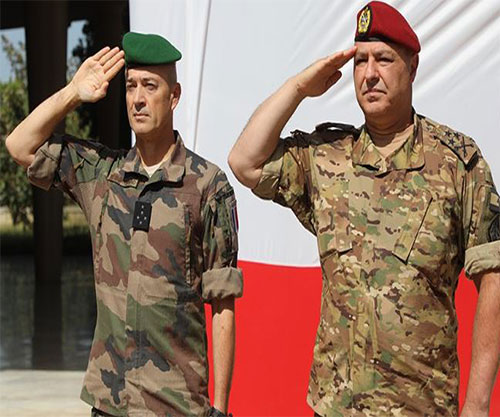 Lebanese Army Chief Receives Commander of French Armed Forces