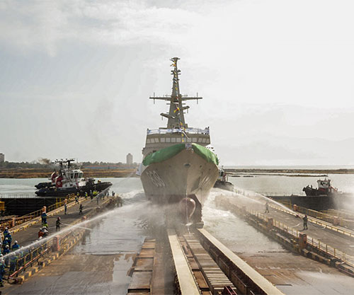 Navantia Launches Sixth Corvette for Royal Saudi Naval Forces Navantia Launches Sixth Corvette for Royal Saudi Naval Forces
