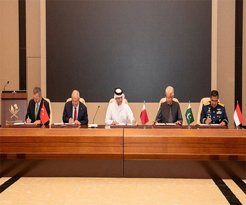 Qatar, Indonesia, Pakistan, Turkiye Sign ‘Badr’ MoU on Defense Industry Cooperation