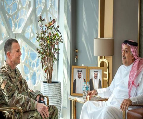 Qatar’s Minister of Defense Affairs Meets Commander of US Air Forces Central Command