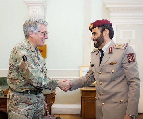 Qatar Amiri Guard Commander, London District GOC Discuss Ties
