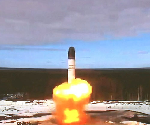 Russia Test-Launches Sarmat Intercontinental Ballistic Missile 