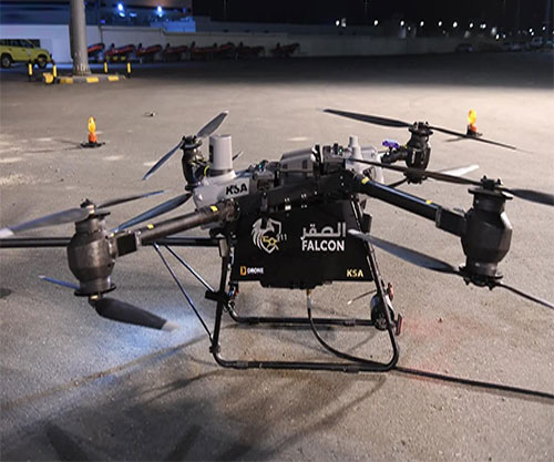 Saudi Civil Defense Unveils AI-Powered ‘Falcon’ Drone for Hajj Firefighting, Rescue