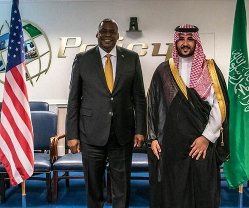 Saudi Deputy Minister of Defense Meets Top U.S. Defense Officials