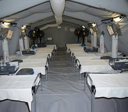 Saudi Ministry of Defense Builds Two Mobile Hospitals for COVID-19 Patients