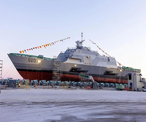 Saudi Navy Floats First Combat Ship Under Tuwaiq Project in USA