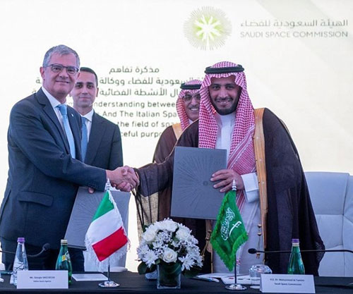 Saudi Space Commission, Italian Space Agency Sign MoU in Peaceful Space Activities