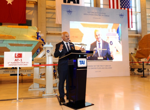 TAI Delivers 1st Turkish JSF/F-35 Center Fuselage