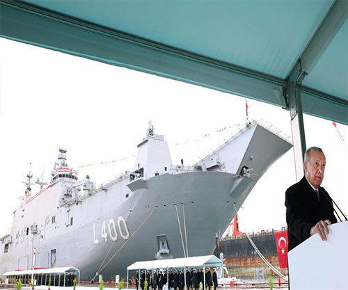 Turkey Unveils its First Amphibious Assault Ship to be Armed with Drones