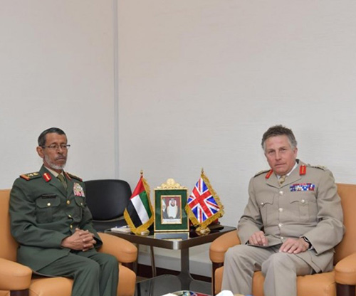 UAE Armed Forces Chief Receives British Counterpart
