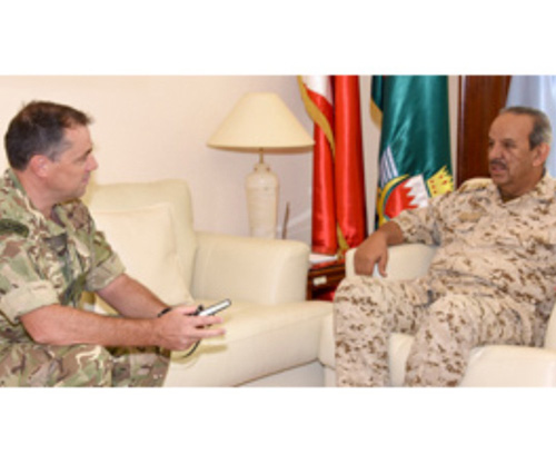 Bahrain Chief Commander Receives UK Military Attaché