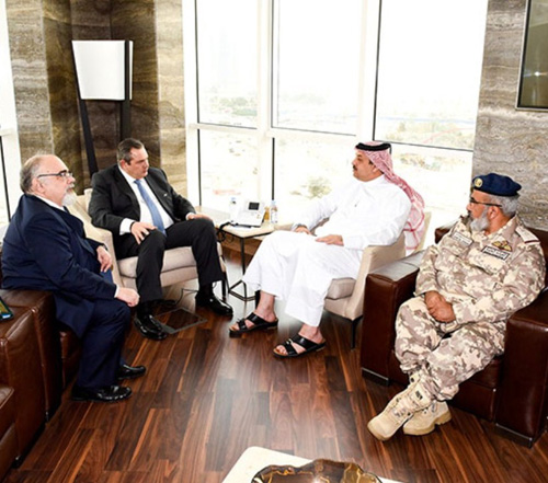 Qatar’s Defense Minister Receives Greek Counterpart