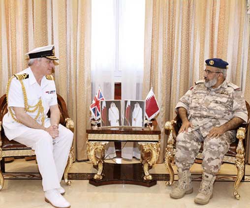 Qatar’s Chief-of-Staff Meets U.K. Chief of Naval Staff