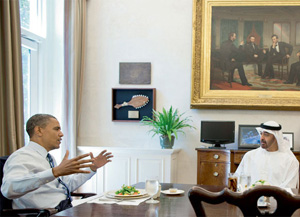 Obama Meets General Sheikh Mohammed Bin Zayed