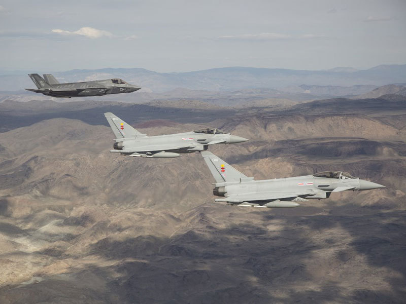 Latest Standard of F-35, Typhoon in a Simulated Scenario