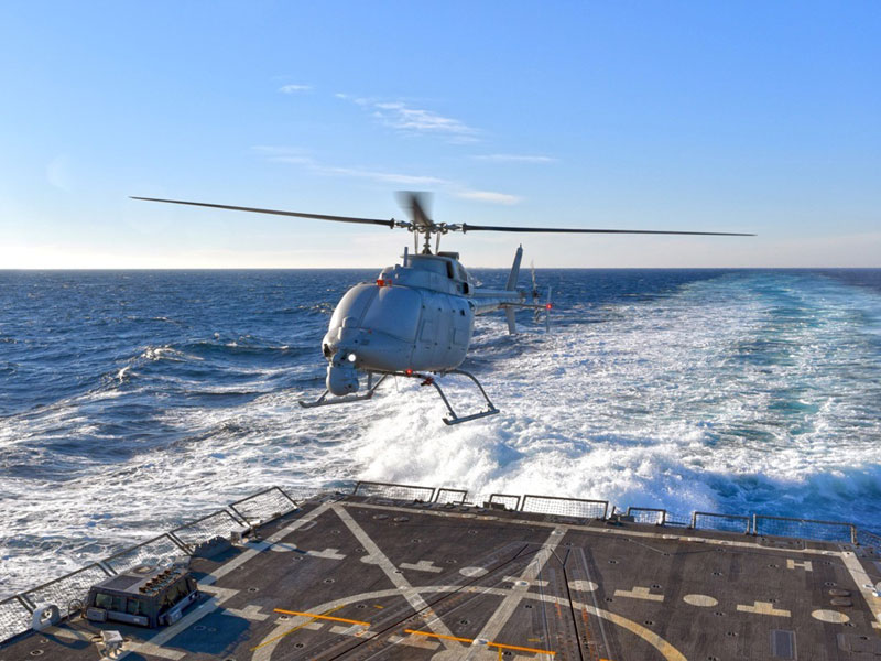 MQ-8C Fire Scout Takes 1st Flight on USS Jason Dunham