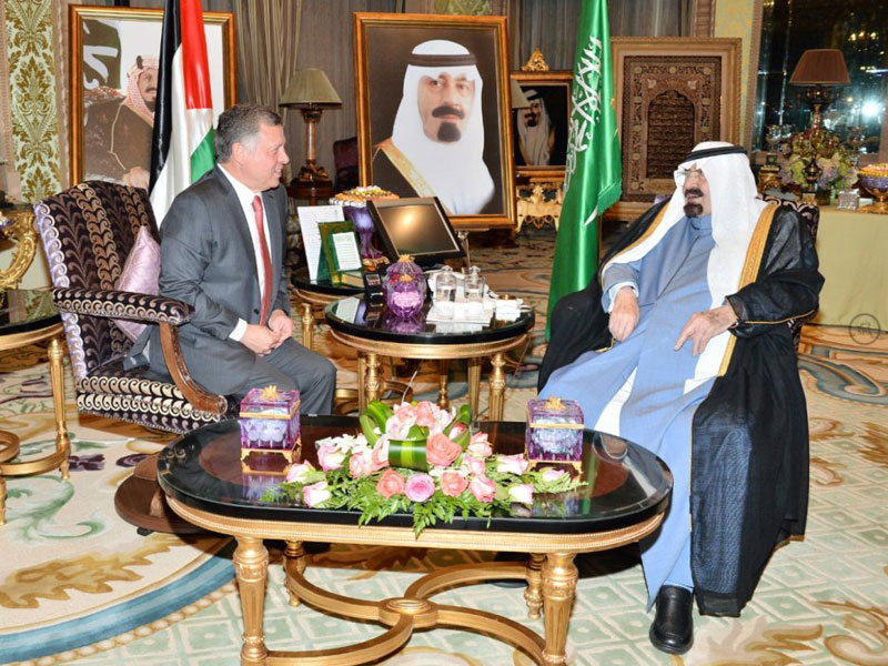 Saudi King Receives King of Jordan