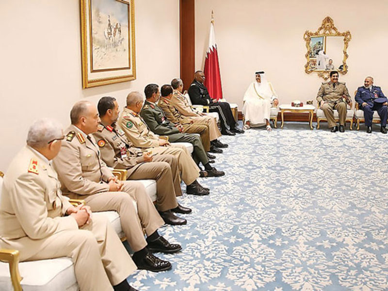 Qatar’s Emir Meets International Coalition’s Chiefs of Staff