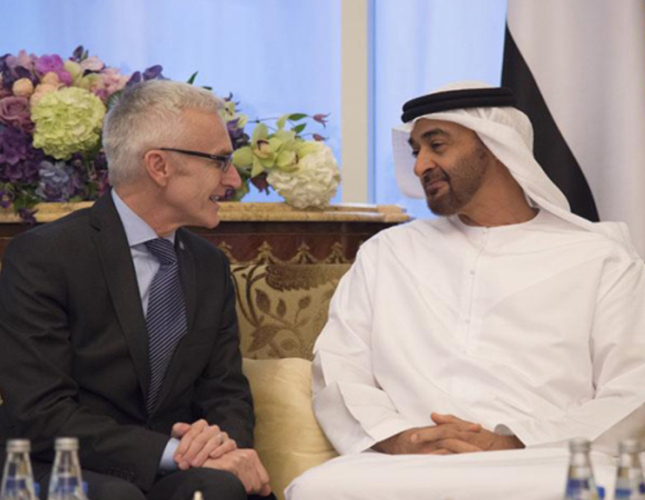 Mohamed bin Zayed Receives INTERPOL Secretary General