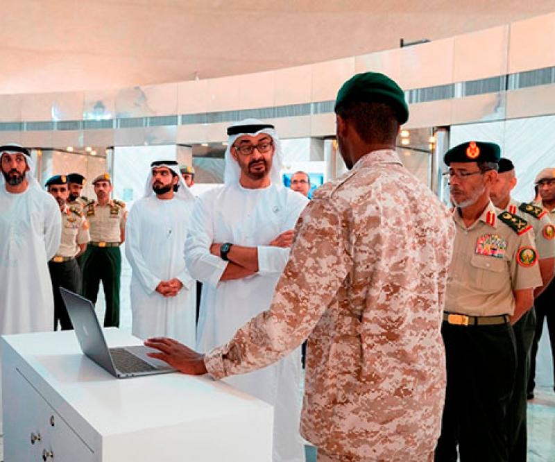 Abu Dhabi Crown Prince Reviews E-Skills of National Service Recruits 