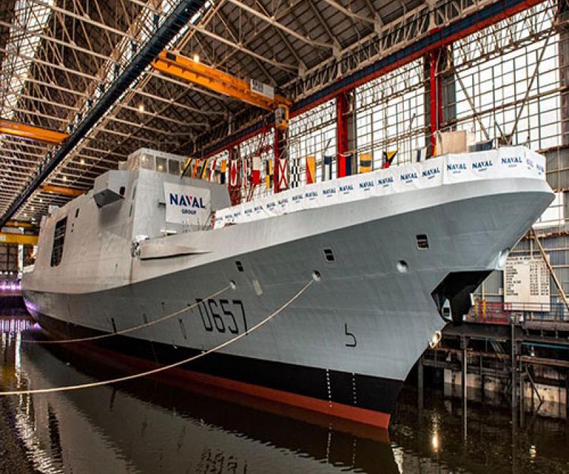 Air Defense FREMM Lorraine Floated Out Despite Health Crisis